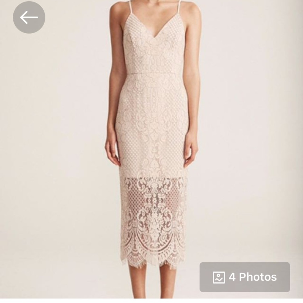 Shona Joy Lace Cocktail Midi Dress